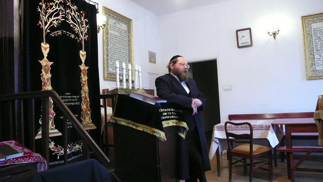 4- 3-5  Lodz Réunion avec le Rabbin